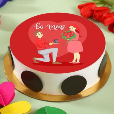 Be Mine Pineapple Photo Cake