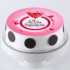 Be My Valentine Pineapple Photo Cake