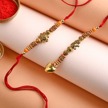 Beaded Rakhi Duo