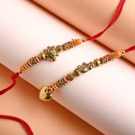 Beaded Rakhi Duo