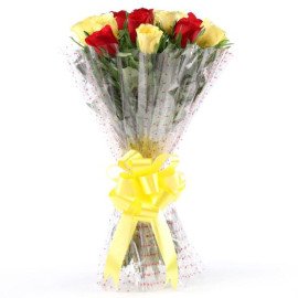 Beautiful Bouquet of Red Yellow Roses