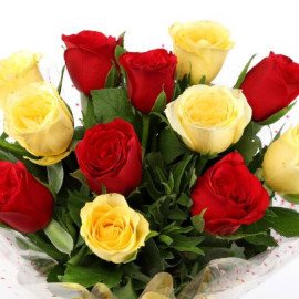 Beautiful Bouquet of Red Yellow Roses