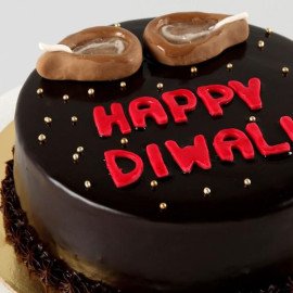 Beautiful Diwali Diya Chocolate Cake