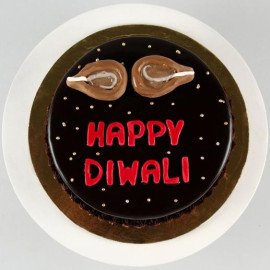 Beautiful Diwali Diya Chocolate Cake
