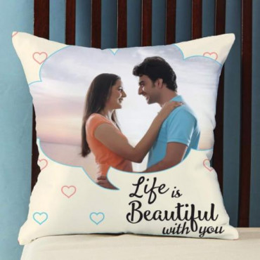 Beautiful Life Personalized Photo Pillow