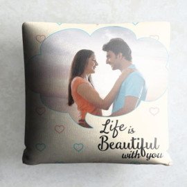 Beautiful Life Personalized Photo Pillow