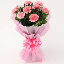 Beautiful Pink Carnations Bouquet