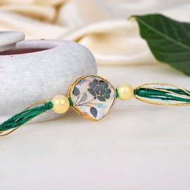Beautiful Green Rakhi Set