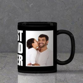 Best Dad Ever Personalized Black Mug