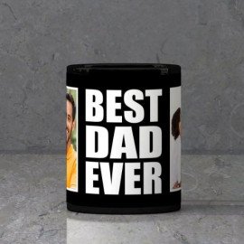 Best Dad Ever Personalized Black Mug