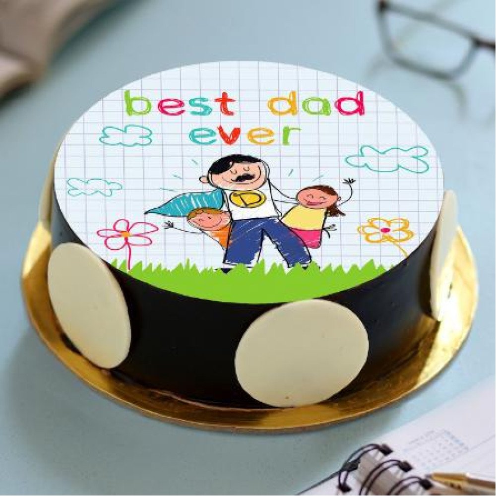 Best Dad Ever Yummy Photo Cake