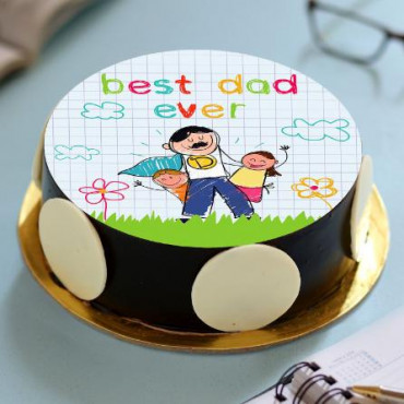 Best Dad Ever Yummy Photo Cake