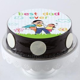 Best Dad Ever Yummy Photo Cake