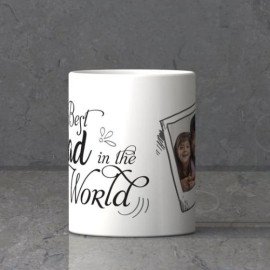 Best Dad in the World Personalized White Mug