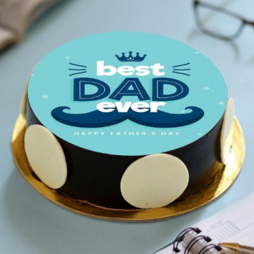 Best Father Ever Photo Cake