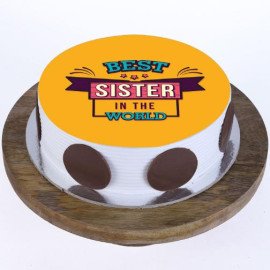 Best Sister Pineapple Photo Cake