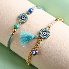 Bhaiya Bhabhi Evil Eye Rakhi Set
