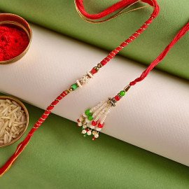 Bhaiya Bhabhi Pearl Beaded Rakhi