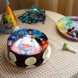 Big Hero Chocolate Photo Cake