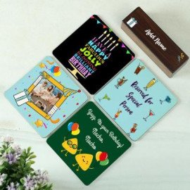 Birthday Themed Personalized Mug & Tea Coaster Set