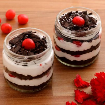 Black Forest Cream Cake Jar