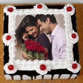 Black Forest Photo Cake- Square