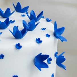 Blue Bow 2 Tier Truffle Cake
