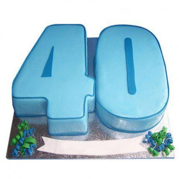 Blue Fondant Cake