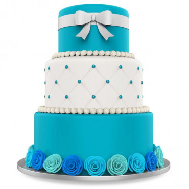 Blue Truffle Fondant Cake
