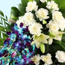 Blue White Flower Arrangement