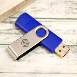 Blue USB Pen Drive 12 GB - Customize With Logo