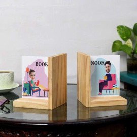 Book Nook Personalized Wooden Bookends