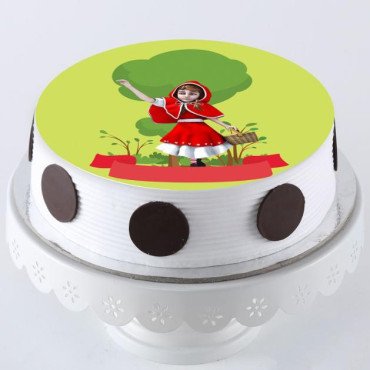 Brave Red Riding Hood Pineapple Photo Cake