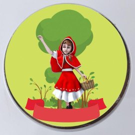 Brave Red Riding Hood Pineapple Photo Cake