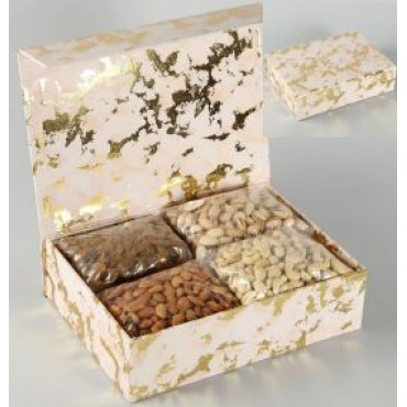 WHITE GOLDEN DRYFRUIT BOX