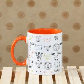 Ceramic Mug with Animal Print