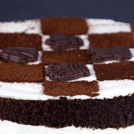 Chessboard Design Black Forest Cake