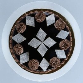 Chocolate Cake With Kaju Katli