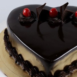 Chocolate Truffle Heart Cake