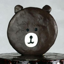 Chocolaty Bear Design Cake
