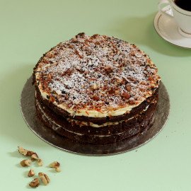Chocolaty Carrot Walnut Cake