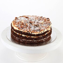 Chocolaty Carrot Walnut Cake