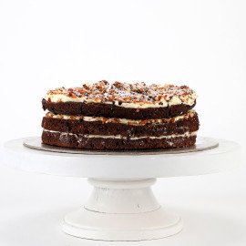 Chocolaty Carrot Walnut Cake