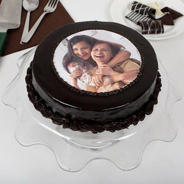 Chocolaty Mothers Day Photo Cake