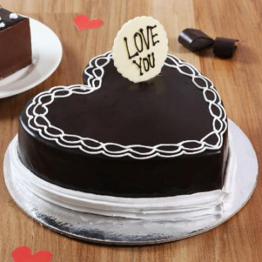 Classic Heart Shaped Chocolate Cake