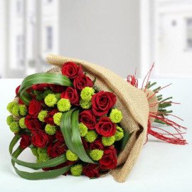Classic Red Roses Hand Tied Bouquet