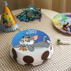 Classic Tom & Jerry Photo Cake