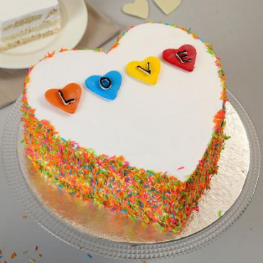 Colourful Love Cake