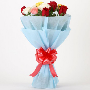 Colourful Mixed Roses Bouquet