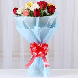 Colourful Mixed Roses Bouquet